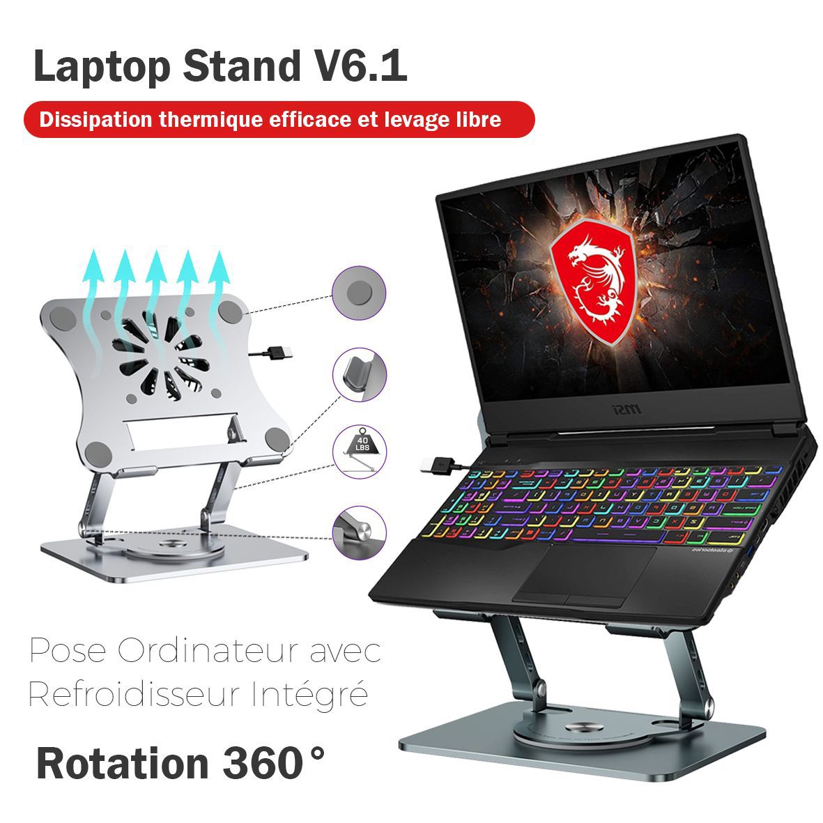SUPPORT ORDINATEUR
